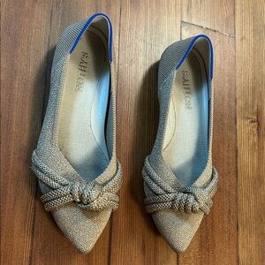 Rothy’s Gold Knotted Flats - size 6